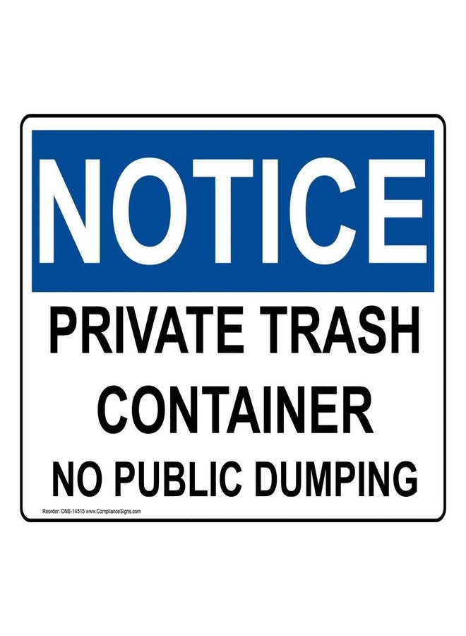 ComplianceSigns إشعار من ComplianceSigns.com: حاوية نفايات خاصة، ممنوع إلقاء النفايات في الأماكن العامة، ملصق OSHA، مقاس 10×7 بوصة، مصنوع من الفينيل لإعادة التدوير/النفايات/الحفاظ على البيئة. - Image 1